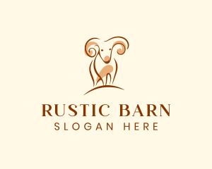 Barn Ram Goat logo design