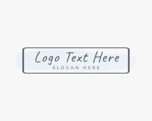 Company - Brush Stroke Label logo design
