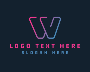 Letter W - Tech Website Programmer logo design