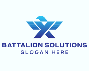 Battalion - Military Eagle Air Force  Letter X logo design