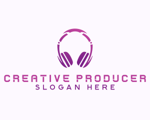 Producer - Headphones Music Studio logo design