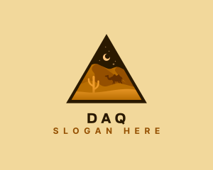 Night - Desert Sand Dune logo design