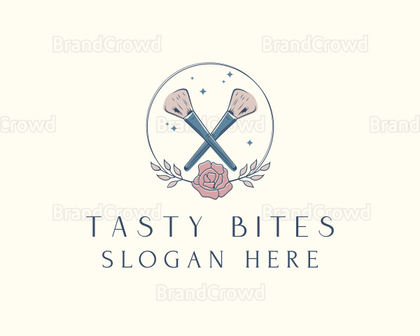 Floral Beauty Powder Brush Logo