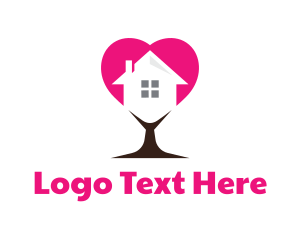 Shape - Heart Tree House logo design