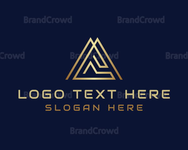 Generic Gold Triangle Letter A Logo