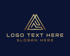 Financing - Generic Gold Triangle Letter A logo design