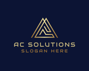 Generic Gold Triangle Letter A logo design