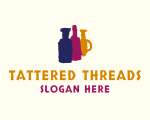 Ragged - Painted Alcohol Bottles logo design