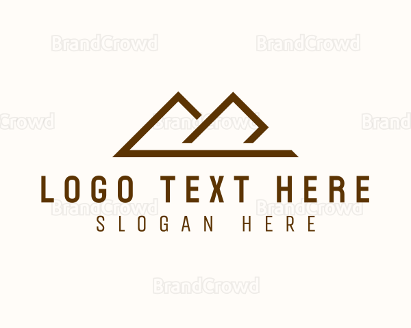 Minimalist Travel Mountain Logo