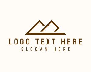 Sports Apparel - Minimalist Travel Mountain logo design