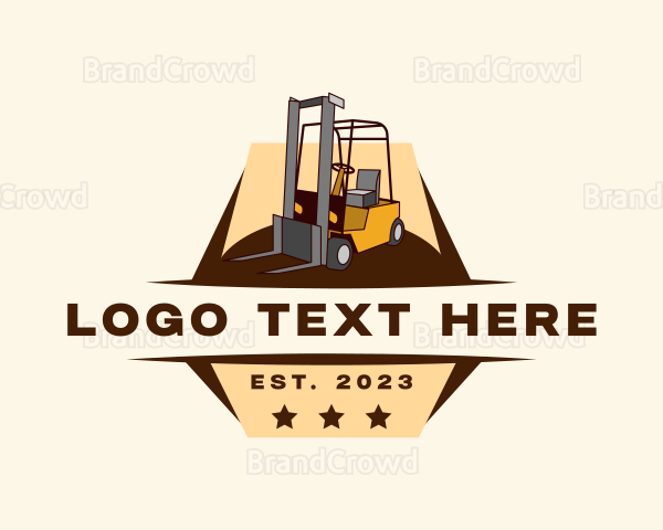 Industrial Forklift Construction Logo