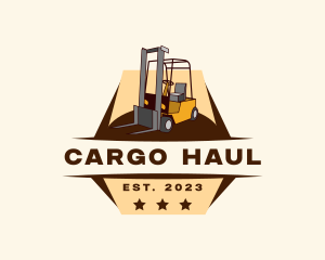 Industrial Forklift Construction logo design