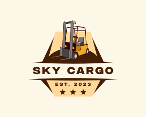 Industrial Forklift Construction logo design