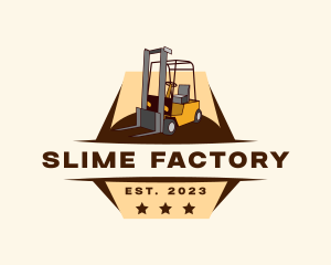 Industrial Forklift Construction logo design