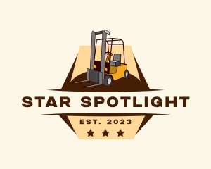 Industrial Forklift Construction logo design