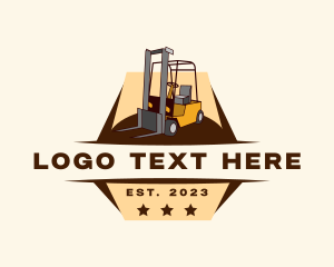 Forklift - Industrial Forklift Construction logo design