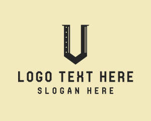 Writer - Construction Builder Letter V logo design