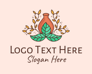 Natural Products - Flower Vase Decoration logo design