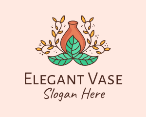 Flower Vase Decoration logo design