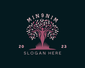 Therapy - Woman Forestry Yoga logo design