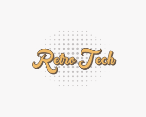 Vintage Retro Halftone logo design