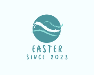 Painter - Ocean Wave Watercolor logo design