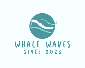 Ocean Wave Watercolor  logo design