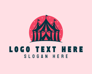 Booth - Fun Circus Tent logo design