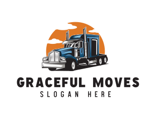 Trucking Haulage Vehicle logo design