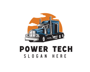 Truckload - Trucking Haulage Vehicle logo design