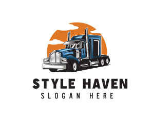 Trailer - Trucking Haulage Vehicle logo design