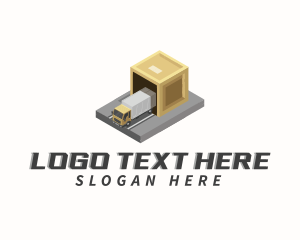 Logistics - Truck Logistics Crate logo design