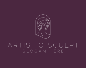 Sculpt - Lady Statue Decoration logo design