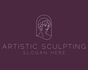 Lady Statue Decoration logo design