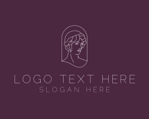 Statue - Lady Statue Decoration logo design