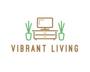 Living - TV Furniture Set logo design