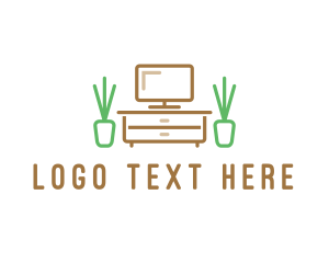 Furniture Shop - TV Furniture Set logo design