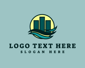 Accounting - Accounting Wave Chart logo design