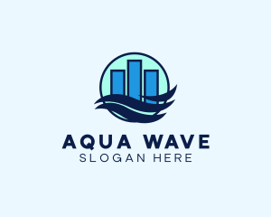 Building Wave Chart logo design