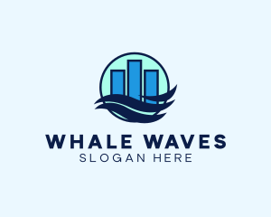 Building Wave Chart logo design