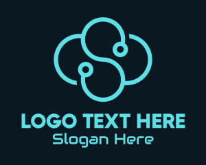 Future - Blue Cloud Letter S logo design