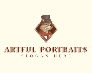 Portrait - Debonair Puppy Portrait logo design