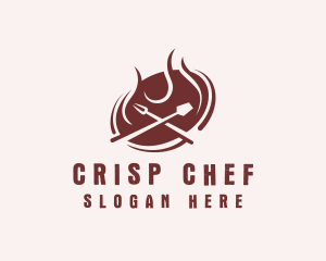 Flame Fork Spatula Restaurant logo design