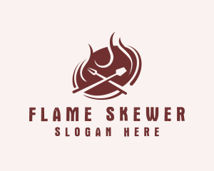 Skewer - Flame Fork Spatula Restaurant logo design