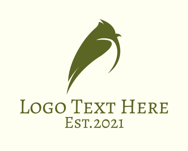 Wings - Green Tit Bird logo design