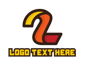 Number 2 - Colorful Stroke Number 2 logo design