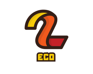 Colorful Stroke Number 2 Logo