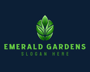 Organic Nature Leaf logo design