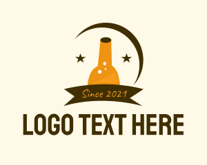 Lager - Beer Bottle Banner logo design