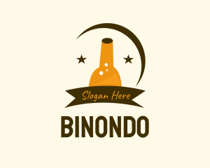 Beer Bottle Banner Logo